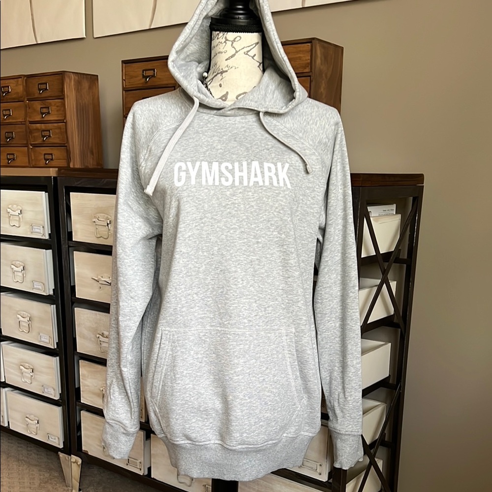 Gymshark Gray Graphic Hoodie Sweatshirt